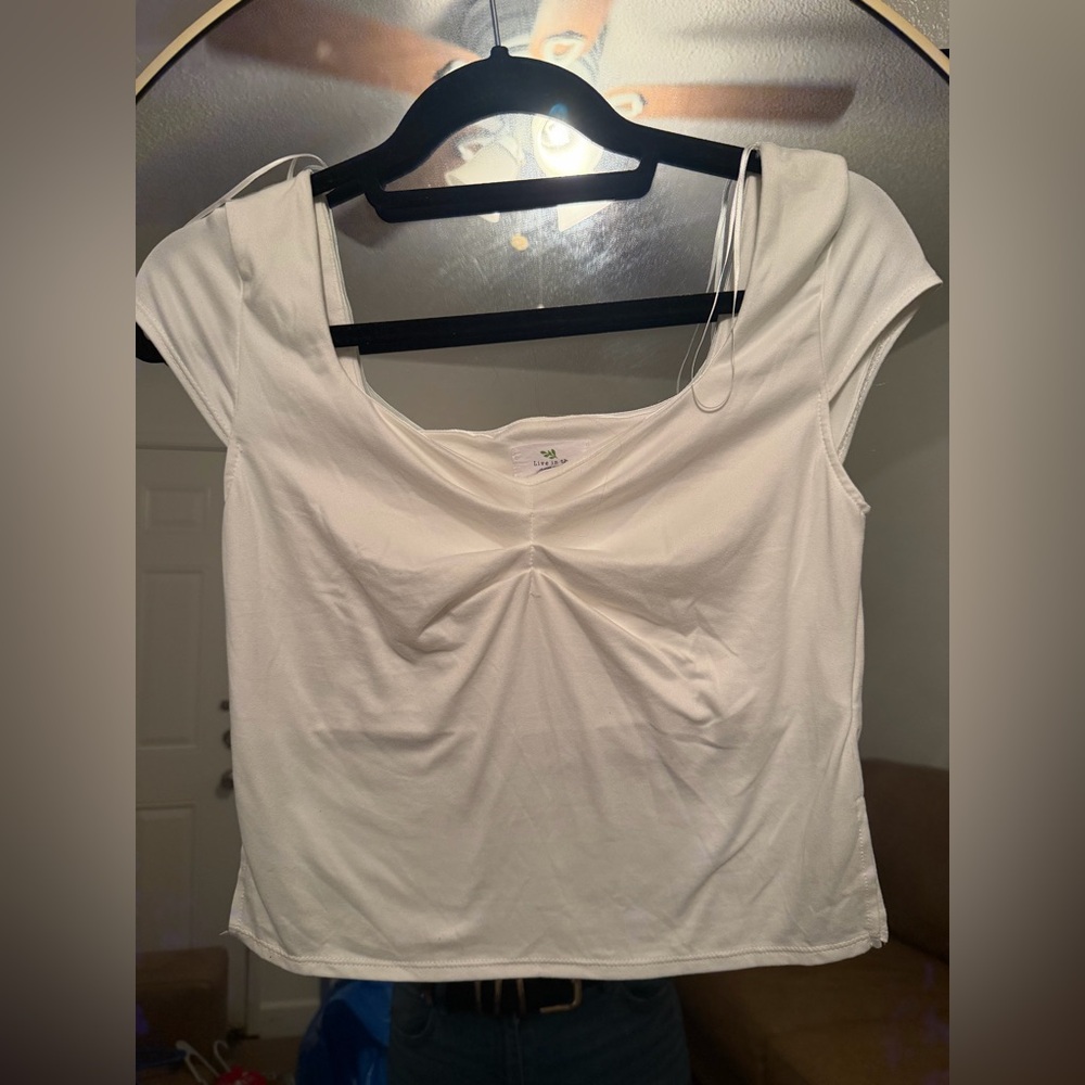 Elegant White Women's Crop Top